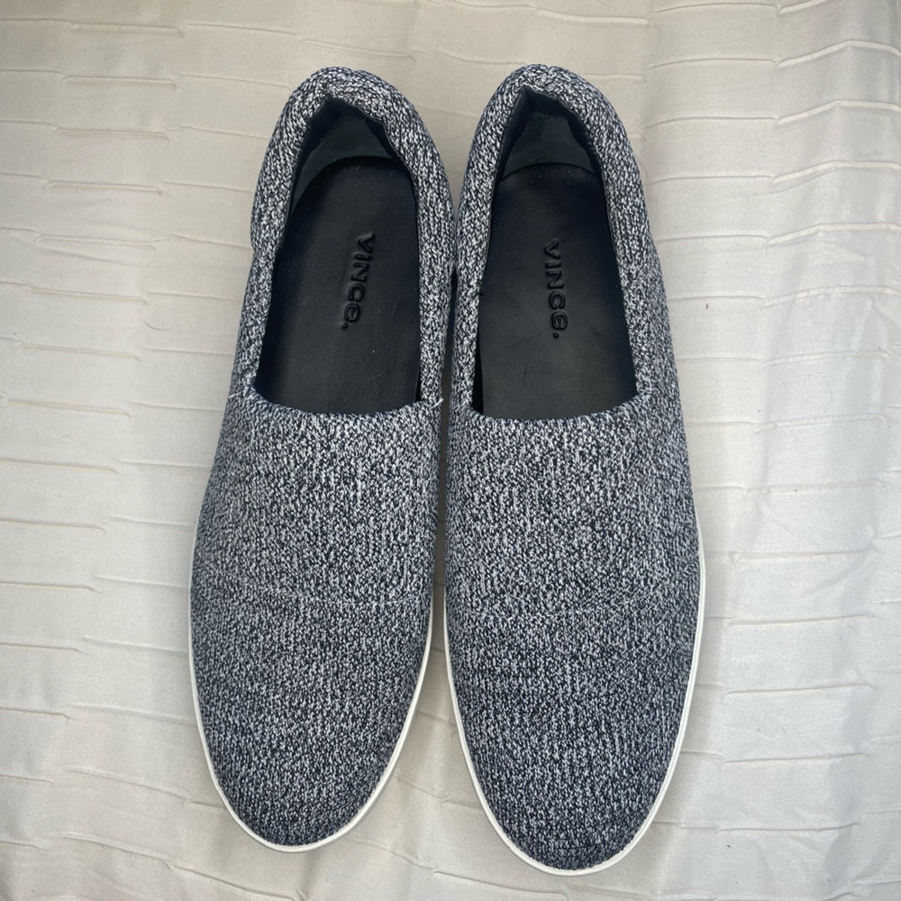 Vince Marled Dark Gray Knit Platform Sneaker, sz 8